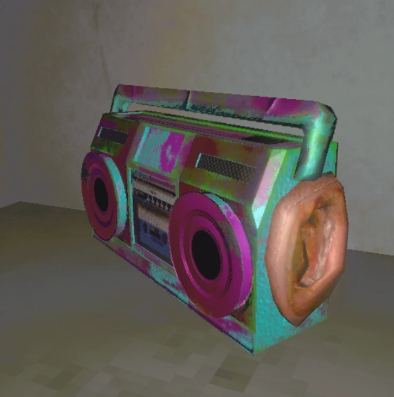 Community reference picture of Museum Boombox from the R.E.P.O. Fandom wiki.