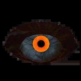 Community reference picture of the Peeper: a single large eye with an orange iris and blue-grey lid.