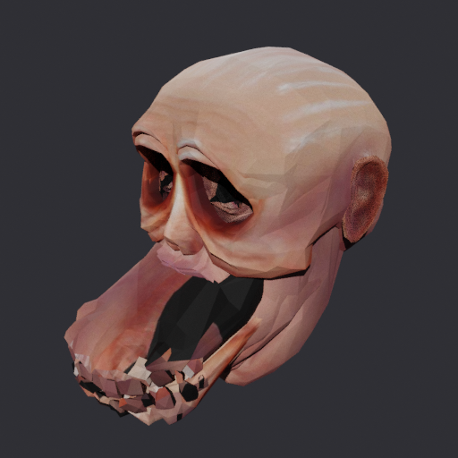 3D render of the head-grabbing enemy model extracted from the game.
